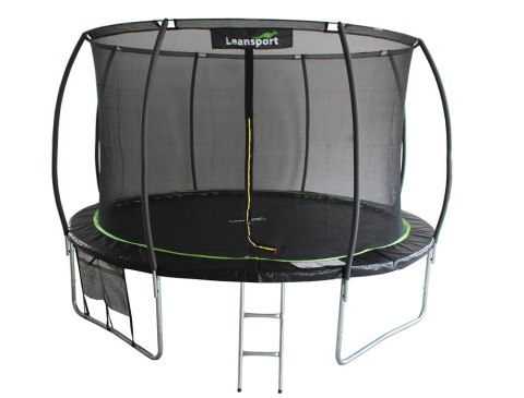 Trampolina LEAN Sport Max 14ft Czarno-Zielona Trampolina LEAN Sport Max 14ft Czarno-Zielona