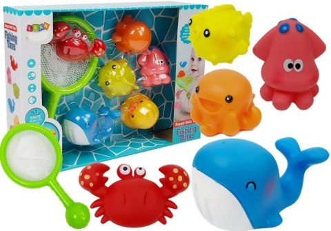 Zestaw do Kąpieli Zwierzątka Wodne Siatka Delfin Krab Zestaw do Kąpieli Zwierzątka Wodne Siatka Delfin Krab