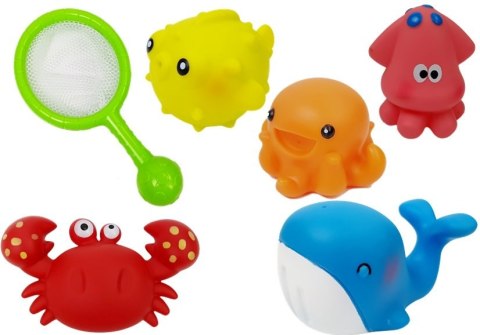 Zestaw do Kąpieli Zwierzątka Wodne Siatka Delfin Krab Zestaw do Kąpieli Zwierzątka Wodne Siatka Delfin Krab
