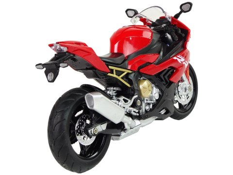 Motocykl Model BMW S1000RR Czerwony Dźwięki Światła Motocykl Model BMW S1000RR Czerwony Dźwięki Światła