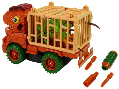 Transporter Ciężarówka Dinozaur do Rozkręcania Pomarańczowy Akcesoria Transporter Ciężarówka Dinozaur do Rozkręcania Pomarańczowy Akcesoria