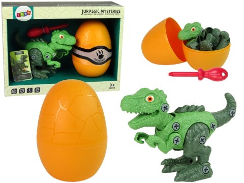 Zestaw Dinozaur Tyranozaur Rex z Jajkiem DIY Śrubokręt Zielony Zestaw Dinozaur Tyranozaur Rex z Jajkiem DIY Śrubokręt Zielony