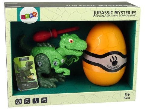 Zestaw Dinozaur Tyranozaur Rex z Jajkiem DIY Śrubokręt Zielony Zestaw Dinozaur Tyranozaur Rex z Jajkiem DIY Śrubokręt Zielony