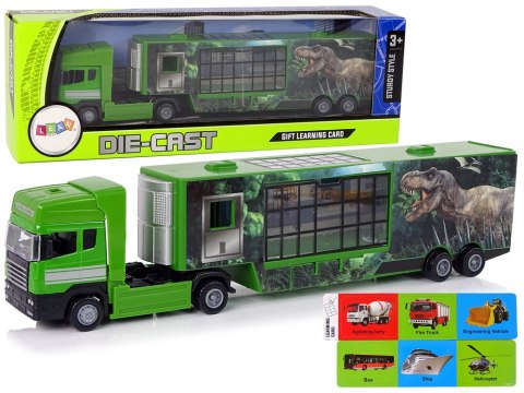 Duża Ciężarówka Transporter Do przewozu Dinozaurów Auto Metal Duża Ciężarówka Transporter Do przewozu Dinozaurów Auto Metal