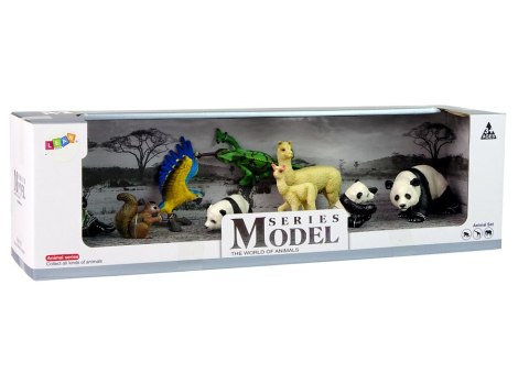 Figurka Zwierzęta Zestaw Papuga Panda Figurka Zwierzęta Zestaw Papuga Panda