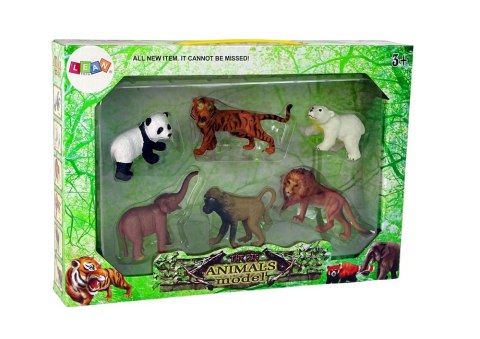 Zestaw 6 Figurek Dzikie Zwierzęta Safari Figurka Tygrys Małpa Lew Zestaw 6 Figurek Dzikie Zwierzęta Safari Figurka Tygrys Małpa Lew