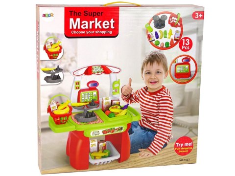 Zestaw Supermarket Koszyk Sklepowy Waga Artykuły Spożywcze Zestaw Supermarket Koszyk Sklepowy Waga Artykuły Spożywcze