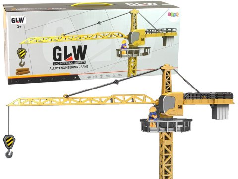 Pojazd Budowlany Żuraw Dźwig 95 cm Żółty Pojazd Budowlany Żuraw Dźwig 95 cm Żółty
