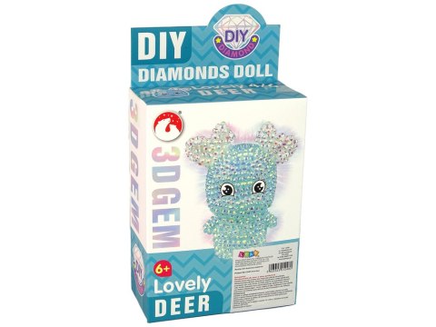 Zestaw DIY Diamentowy Renifer DIY Kryształki Brelok 3D Niebieski Zestaw DIY Diamentowy Renifer DIY Kryształki Brelok 3D Niebieski