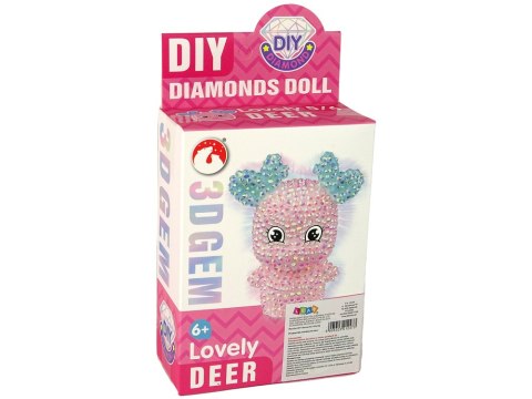 Zestaw Kreatywny DIY Diamentowy Renifer DIY Kryształki Brelok 3D Różowy Zestaw Kreatywny DIY Diamentowy Renifer DIY Kryształki Brelok 3D Różowy