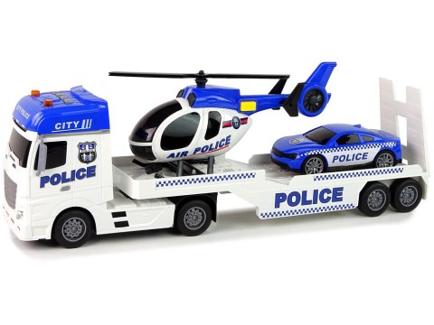 Zestaw Policja Laweta Ciężarówka Autko Helikopter Dźwięk Światła Zestaw Policja Laweta Ciężarówka Autko Helikopter Dźwięk Światła
