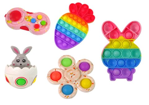 Zestaw Zabawek Wielkanocnych Fidget Toys Pop It 25 Elementów Zestaw Zabawek Wielkanocnych Fidget Toys Pop It 25 Elementów