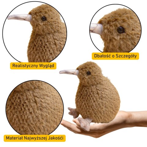 Pluszowy Ptak Kiwi Pluszak Maskotka Przytulanka Jasnobrązowy 17cm Pluszowy Ptak Kiwi Pluszak Maskotka Przytulanka Jasnobrązowy 17cm