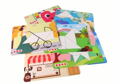Układanka Tangram 7 Magnetycznych Klocków Układanka Tangram 7 Magnetycznych Klocków