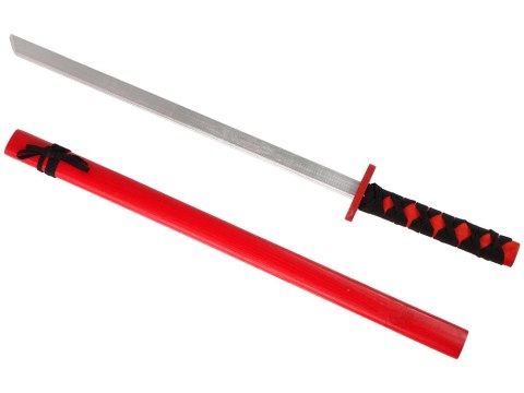 Drewniany Miecz Czerwony Rekwizyt Dla Rycerza 73 cm Drewniany Miecz Czerwony Rekwizyt Dla Rycerza 73 cm