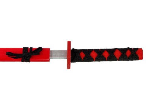 Drewniany Miecz Czerwony Rekwizyt Dla Rycerza 73 cm Drewniany Miecz Czerwony Rekwizyt Dla Rycerza 73 cm