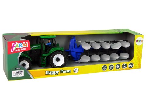 Zielony Traktor z Pługiem Farma Zielony Traktor z Pługiem Farma
