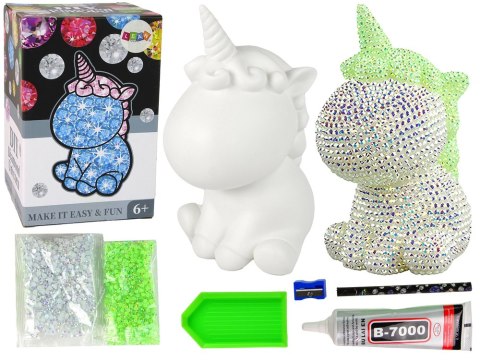 Zestaw Jednorożec DIY Diamenty Kryształki Zielony Zestaw Jednorożec DIY Diamenty Kryształki Zielony
