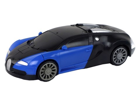 Samochód-Robot 2w1 Bugatti Niebieski Efekty Świetlne Samochód-Robot 2w1 Bugatti Niebieski Efekty Świetlne