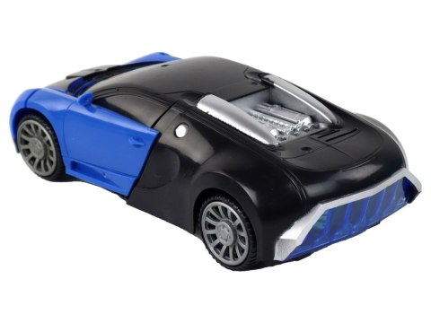 Samochód-Robot 2w1 Bugatti Niebieski Efekty Świetlne Samochód-Robot 2w1 Bugatti Niebieski Efekty Świetlne