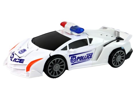Samochód-Robot Policja Biały 2w1 Transformacja Samochód-Robot Policja Biały 2w1 Transformacja