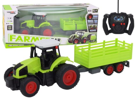 Traktor Zdalnie Sterowany RC Z Przyczepą 1:16 Zielony Traktor Zdalnie Sterowany RC Z Przyczepą 1:16 Zielony
