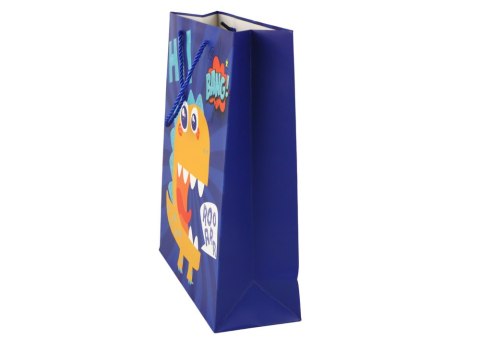 Papierowa Torba Prezentowa Niebieska Dinozaur 32cm x 26cm x 10cm Papierowa Torba Prezentowa Niebieska Dinozaur 32cm x 26cm x 10cm