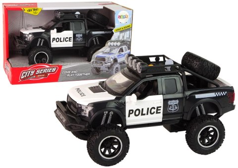 Pojazd Terenowy Raptor Policja Czarny Otwierane Drzwi Dźwięk Światła Pojazd Terenowy Raptor Policja Czarny Otwierane Drzwi Dźwięk Światła