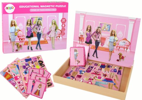 Zestaw Edukacyjnych Puzzli Magnetycznych Motyw Lalki Zestaw Edukacyjnych Puzzli Magnetycznych Motyw Lalki