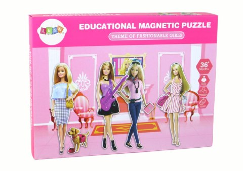 Zestaw Edukacyjnych Puzzli Magnetycznych Motyw Lalki Zestaw Edukacyjnych Puzzli Magnetycznych Motyw Lalki