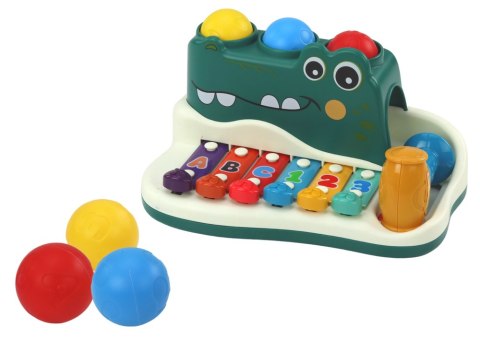 Cymbałki Pianinko Krokodyl Organki Interaktywne Instrument Edukacyjny Cymbałki Pianinko Krokodyl Organki Interaktywne Instrument Edukacyjny