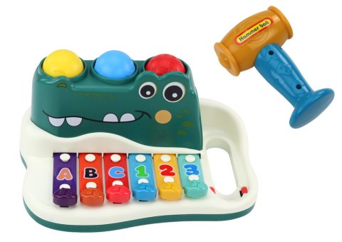 Cymbałki Pianinko Krokodyl Organki Interaktywne Instrument Edukacyjny Cymbałki Pianinko Krokodyl Organki Interaktywne Instrument Edukacyjny