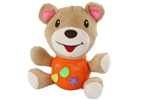 Pluszowy Miś Interaktywny Pluszak Pomarańczowy Grający 23 cm Pluszowy Miś Interaktywny Pluszak Pomarańczowy Grający 23 cm