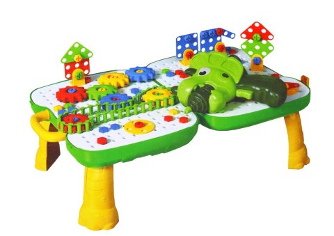 Walizka Stolik Zestaw DIY Układanka Klocki Dinozaur Wkrętarka 249 ele. Walizka Stolik Zestaw DIY Układanka Klocki Dinozaur Wkrętarka 249 ele.