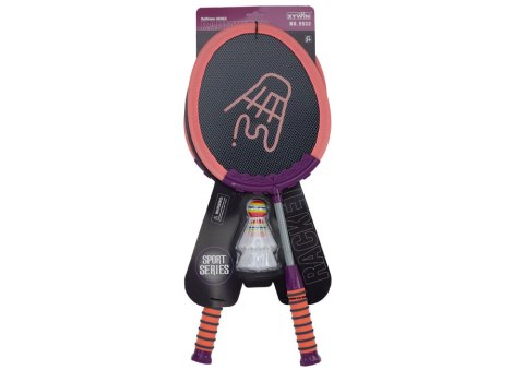 Zestaw 2 Rakietek Do Gry W Badmintona Paletki 2 Lotki Badminton Różowy Zestaw 2 Rakietek Do Gry W Badmintona Paletki 2 Lotki Badminton Różowy
