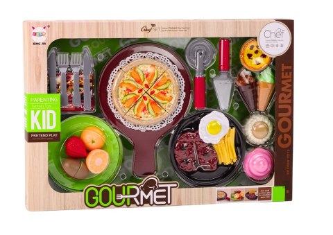 Zestaw Fast Food Owoce Stek Lody Akcesoria Pizza Frytki 26 ele. Zestaw Fast Food Owoce Stek Lody Akcesoria Pizza Frytki 26 ele.