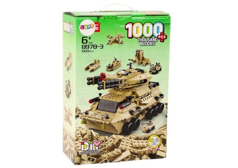 Zestaw Klocków Czołg Wojskowy Militarny Piaskowy 1000 El Zestaw Klocków Czołg Wojskowy Militarny Piaskowy 1000 El