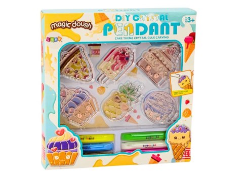 Zestaw Kreatywny Witraże Zawieszki DIY Babeczka Pizza Ananas Zestaw Kreatywny Witraże Zawieszki DIY Babeczka Pizza Ananas