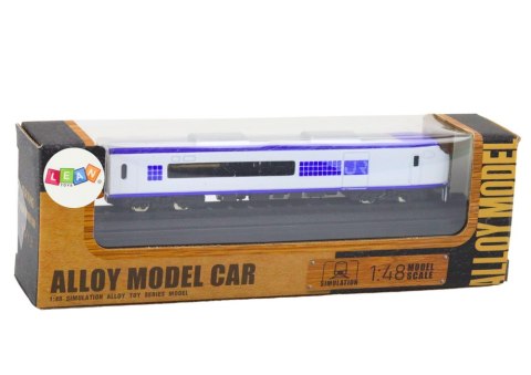 Model Kolekcjonerski Pociąg Wagon 1:48 Metalowy Biało-Niebieski Model Kolekcjonerski Pociąg Wagon 1:48 Metalowy Biało-Niebieski