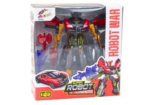Robot Auto 2w1 Akcesoria Zestaw Broni 3szt Czerwony Robot Auto 2w1 Akcesoria Zestaw Broni 3szt Czerwony