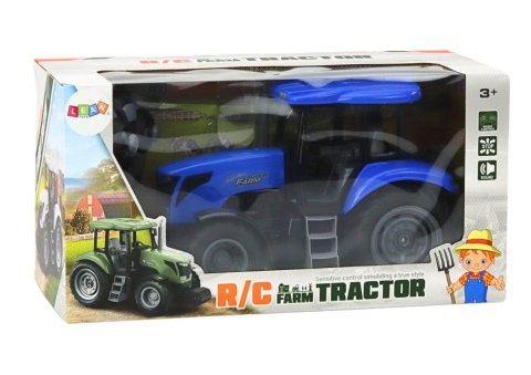 Traktor Zdalnie Sterowany RC 2.4G Dźwięki Niebieski Traktor Zdalnie Sterowany RC 2.4G Dźwięki Niebieski