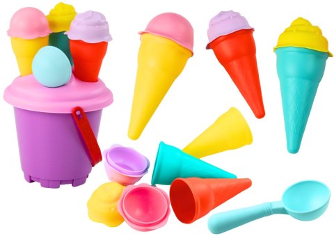 Zestaw Do Piasku Lody Wiaderko Łopatka Różowe 6 ele. Zestaw Do Piasku Lody Wiaderko Łopatka Różowe 6 ele.
