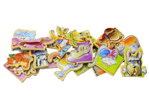 Zestaw Magnesy Drewniane Zwierzęta Kolorowe 20 Sztuk Zestaw Magnesy Drewniane Zwierzęta Kolorowe 20 Sztuk