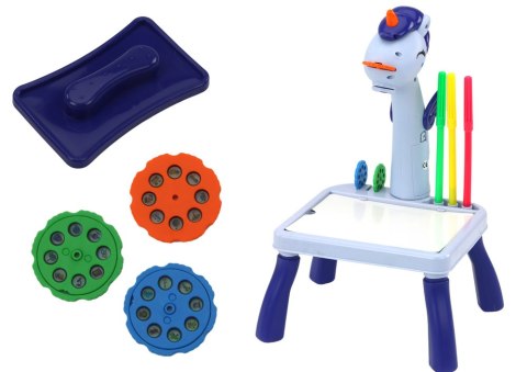 Mini Projektor Stolik Tetris 2w1 Jednorożec Niebieski Mini Projektor Stolik Tetris 2w1 Jednorożec Niebieski