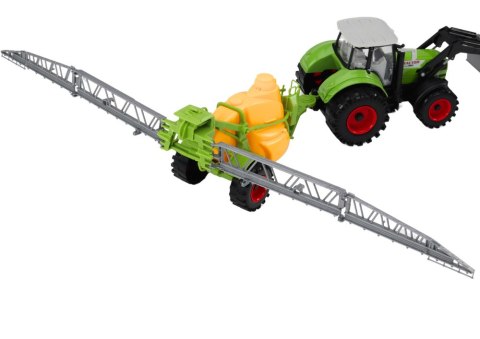 Traktor Rolniczy Koparka Z Opryskiwaczem Napęd Zielony Traktor Rolniczy Koparka Z Opryskiwaczem Napęd Zielony