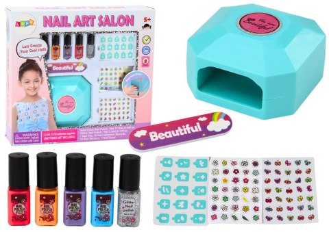 Zestaw Do Stylizacji Paznokci Manicure Lakiery Naklejki Suszarka Zestaw Do Stylizacji Paznokci Manicure Lakiery Naklejki Suszarka
