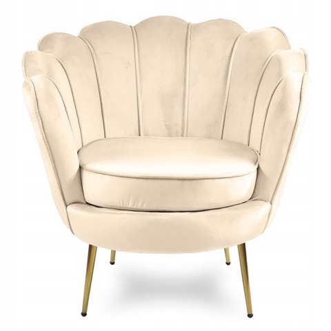 Krzesło Fotel Muszla Lugano DONNA VELVET BEIGE