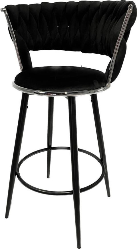 Krzesło barowe ASTI BLACK TRECCIA hoker BAR Krzesło barowe ASTI BLACK TRECCIA hoker BAR