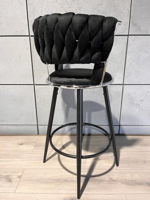 Krzesło barowe ASTI BLACK TRECCIA hoker BAR Krzesło barowe ASTI BLACK TRECCIA hoker BAR