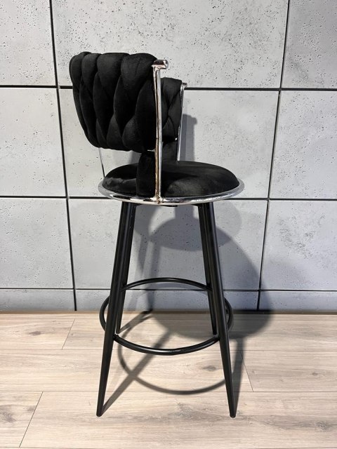 Krzesło barowe ASTI BLACK TRECCIA hoker BAR Krzesło barowe ASTI BLACK TRECCIA hoker BAR